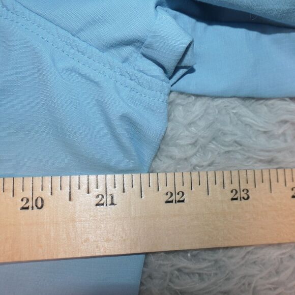 REI Performance Blouse Womens XL Blue Vented Pockets Fishing Camping Hike UPF 30 - Picture 8 of 11